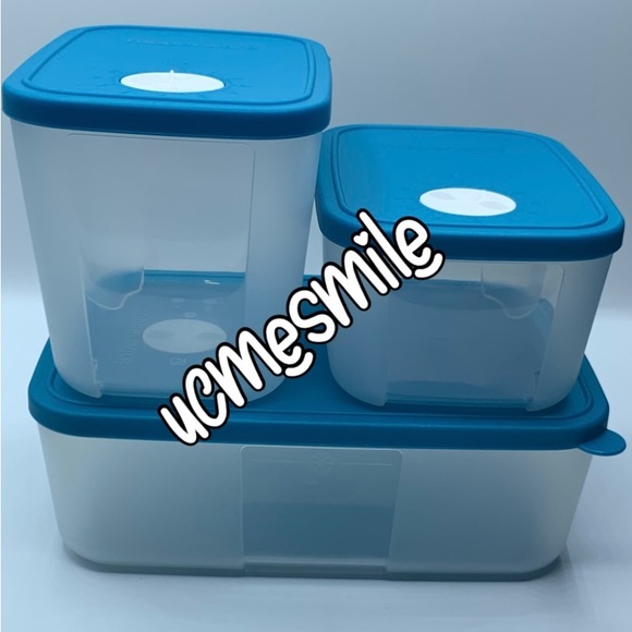 Tupperware FreezeSmart Rectangular Freezer Storage Container Set - Picture 1 of 7